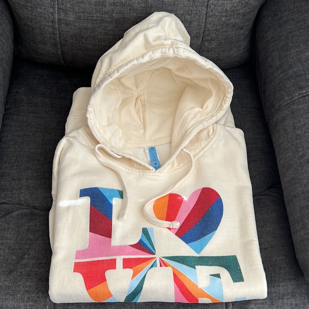 LOVE Fall Hooded Sweatshirt Sz M